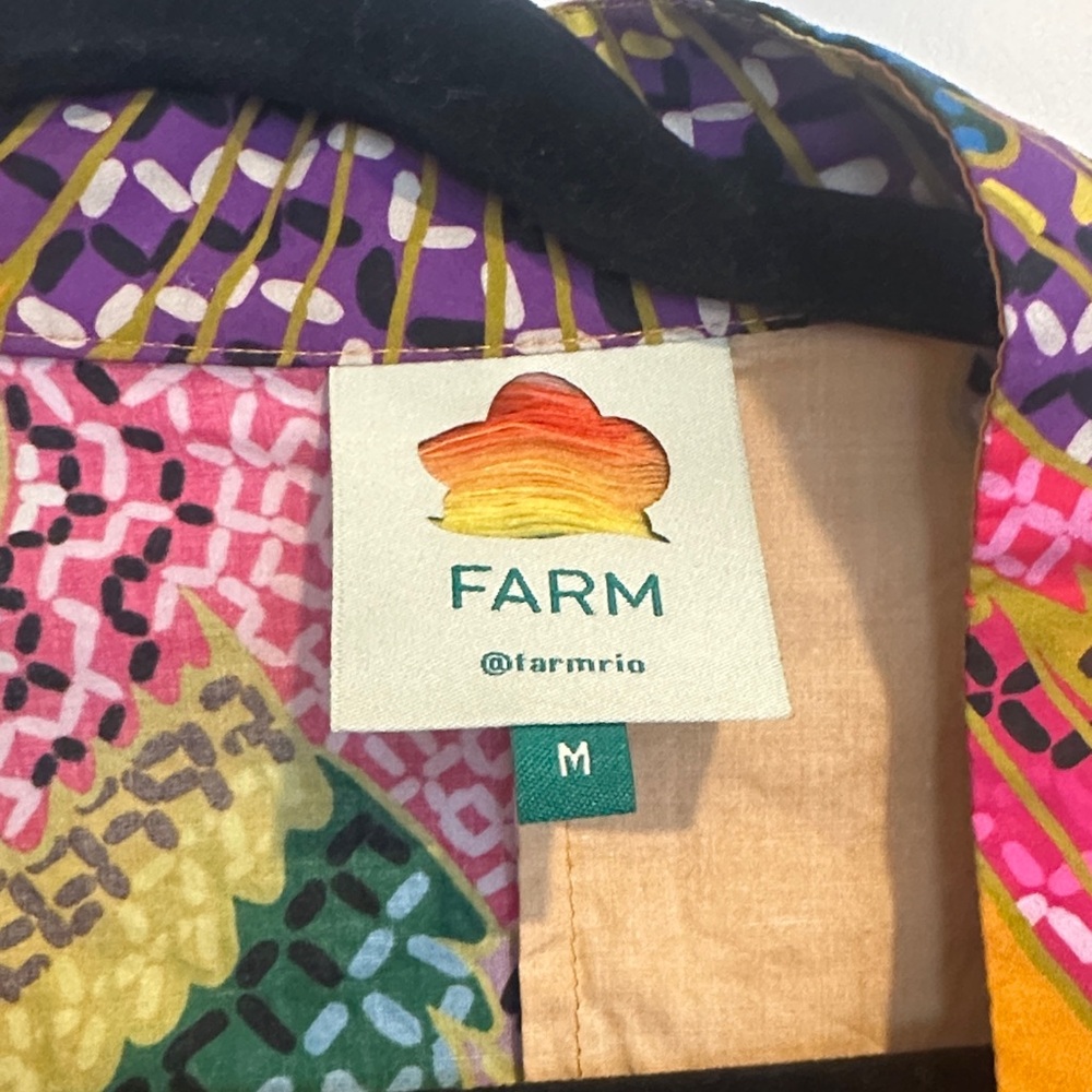 FARM Rio Colorful Leaf Patterned Fabric - Picture 2 of 4